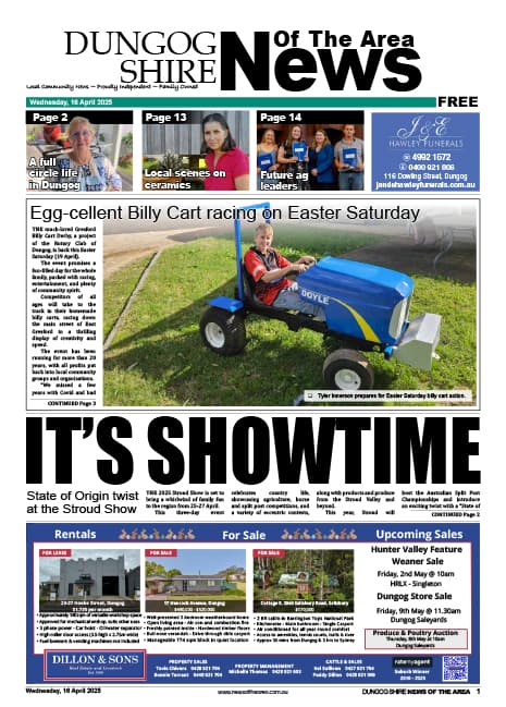 Dungog Shire News Of The Area 16 APRIL 2025