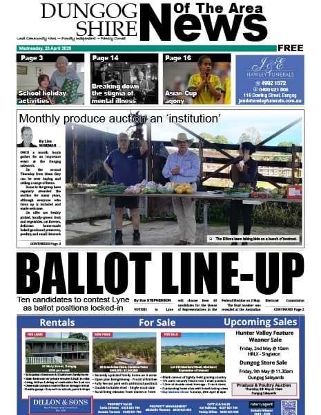Dungog Shire News Of The Area 23 APRIL 2025
