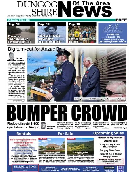 Dungog Shire News Of The Area 30 APRIL 2025