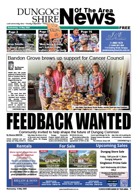 Dungog Shire News Of The Area 14 MAY 2025