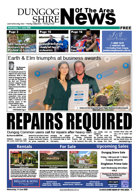 Dungog Shire News Of The Area 11 JUNE 2025