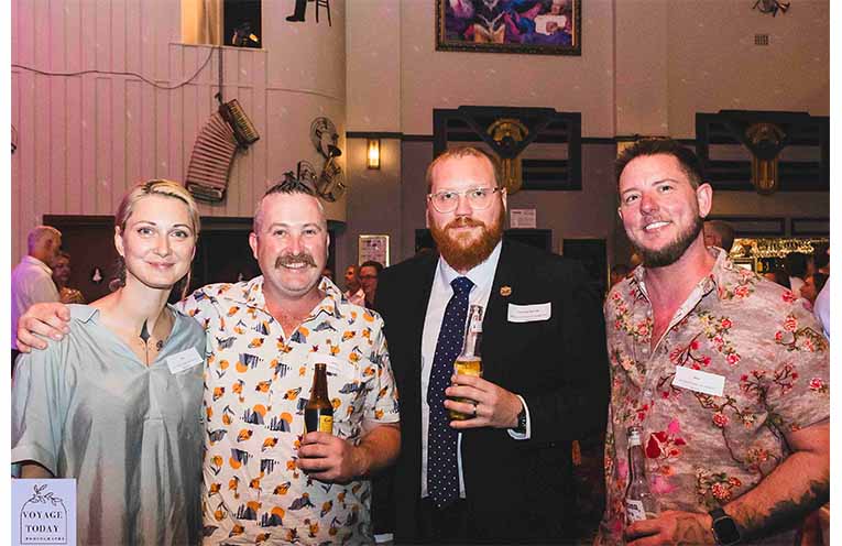 Nominees Chel King, Jimmy Cox, Dungog Deputy Mayor Liam Ley, and Xavier King. Photo: Voyage Today.