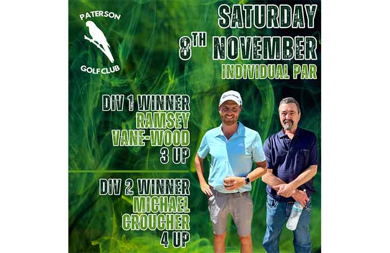 Divisional Individual Par Winners Ramsey Vane-Wood (l) and Michael Croucher (r).