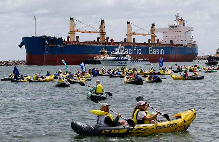 Ships turned, arrests made at annual climate protest