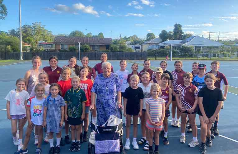 Heather Muddle was celebrated for her ‘extraordinary contribution’ to netball in Dungog over many years.