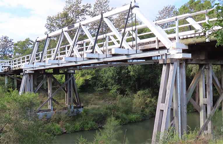 Essential maintenance work underway to preserve the heritage listed Cooreei Bridge