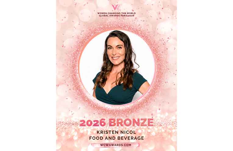 Kristen Nicol placed third in the Food and Beverage category of the Women Changing the World Awards.