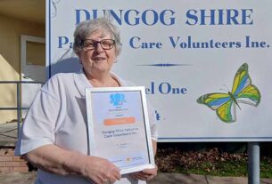 Dungog Palliative Care volunteers are among the top four groups in NSW