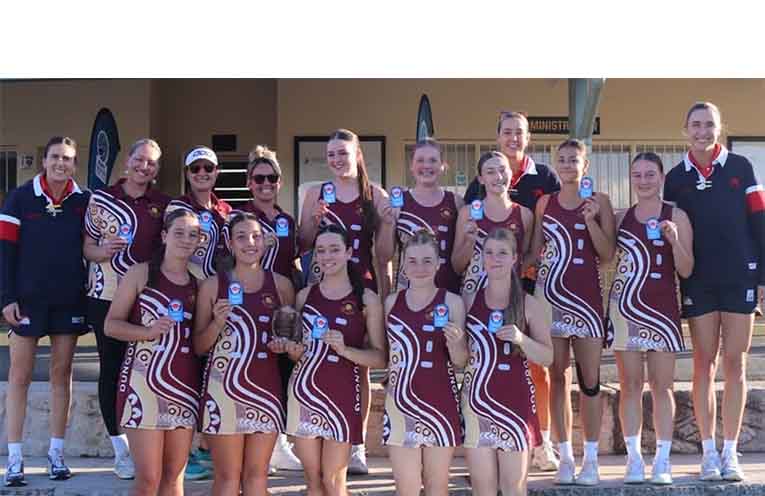 Dungog netballers at the Netball NSW Senior State Titles. Photos: Supplied.