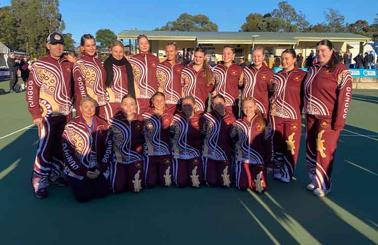 Dungog netballers at the Netball NSW Senior State Titles. Photos: Supplied.