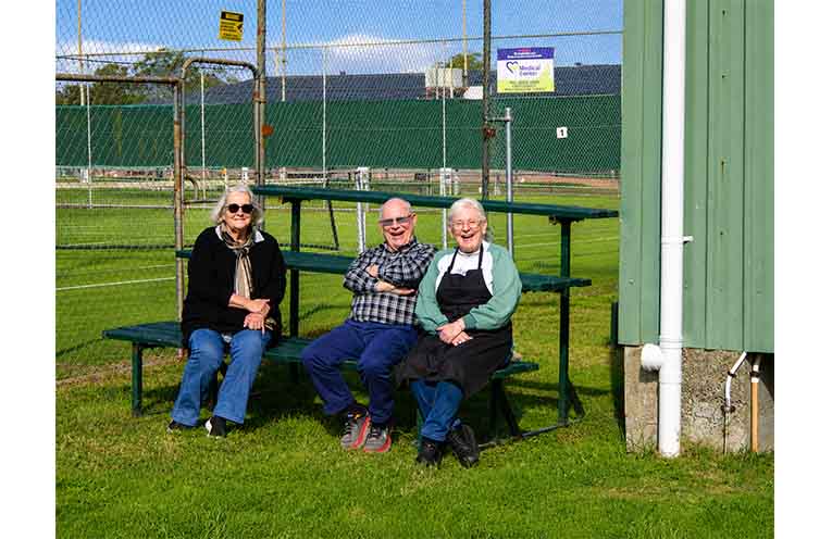 Lions Club president Judy Dixon (right) with Lions committee members.