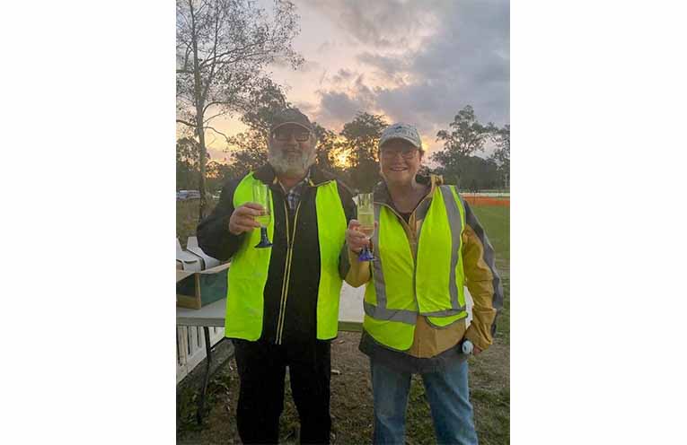 Alwin Huber and Mandy Huber, volunteers from Rotary Club of Paterson.