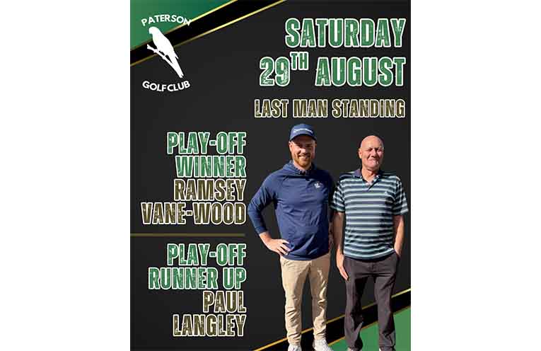 Last Man Standing Play-Off Winner, Ramsey Vane-Wood, left, and runner-up, Paul Langley, right.