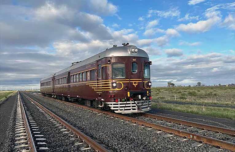 The Newcastle-based 620 class Rail Motor is heading to Dungog to raise money to fight childhood dementia. Photo: Rail Motor Society Paterson.