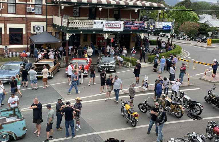 Hundreds of the shire’s resident car lovers join visitors to admire scores of meticulously maintained machines at Dungog Rumble.