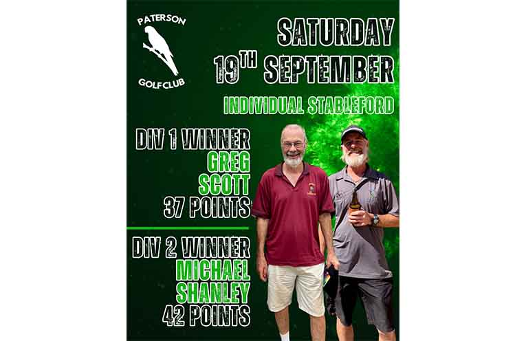 Divisional Individual Stableford Winners, Greg Scott (l) & Michael Shanley (r).