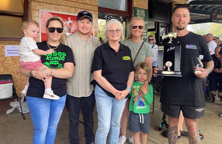 The Clark family was on hand for the presentation of the Bruce Clark Memorial Award to Nick Lean. Photo: Cindy Fisher.