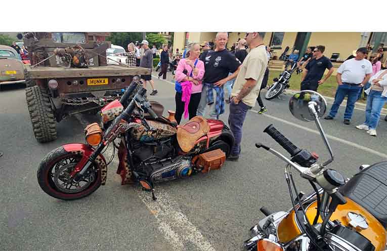 Two-wheeled entries got plenty of attention at the Rumble. Photo: Cindy Fisher.